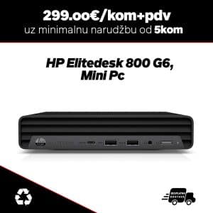 HP EliteDesk 800 G6, Mini PC/Intel Core i5-10500T/16 GB DDR4/256GB SSD/ac adapters